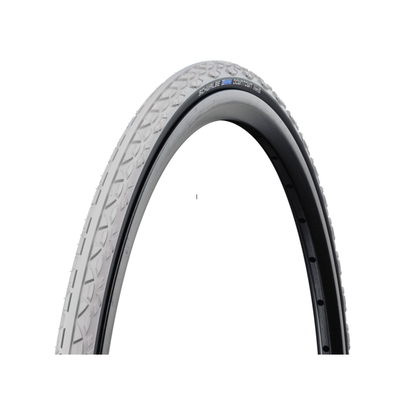 Angled view showing the 24 x 1 3/8 in. (37-540) Schwalbe DownTown HS342 Wheelchair Tire.