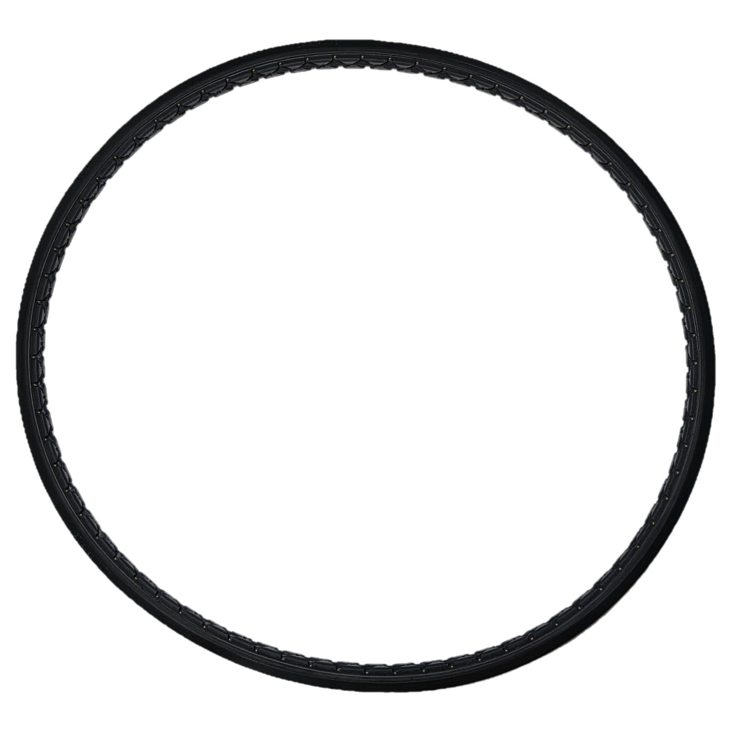 Side view showing the 24 x 1 in. solid Urethane Pyramid Wheelchair Tire with Easier to Install Design