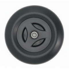 The replacement 2.50-3 (180 x 68) Caster Wheel for Permobil M1 and Permobil M3 Wheelchairs features a black solid rib tire and stylish black rim.