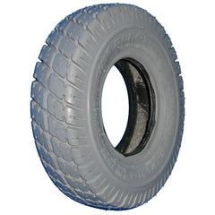 Close up showing 280x250-4 Primo Durotrap Wheelchair and Scooter Tire with C-9210 tread