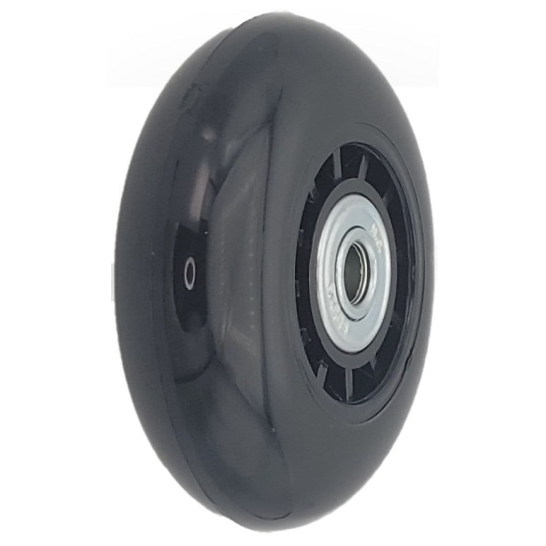 The 3 x 1 in. Anti-Tip Caster Wheel for Wheelchairs and Scooters shown in black