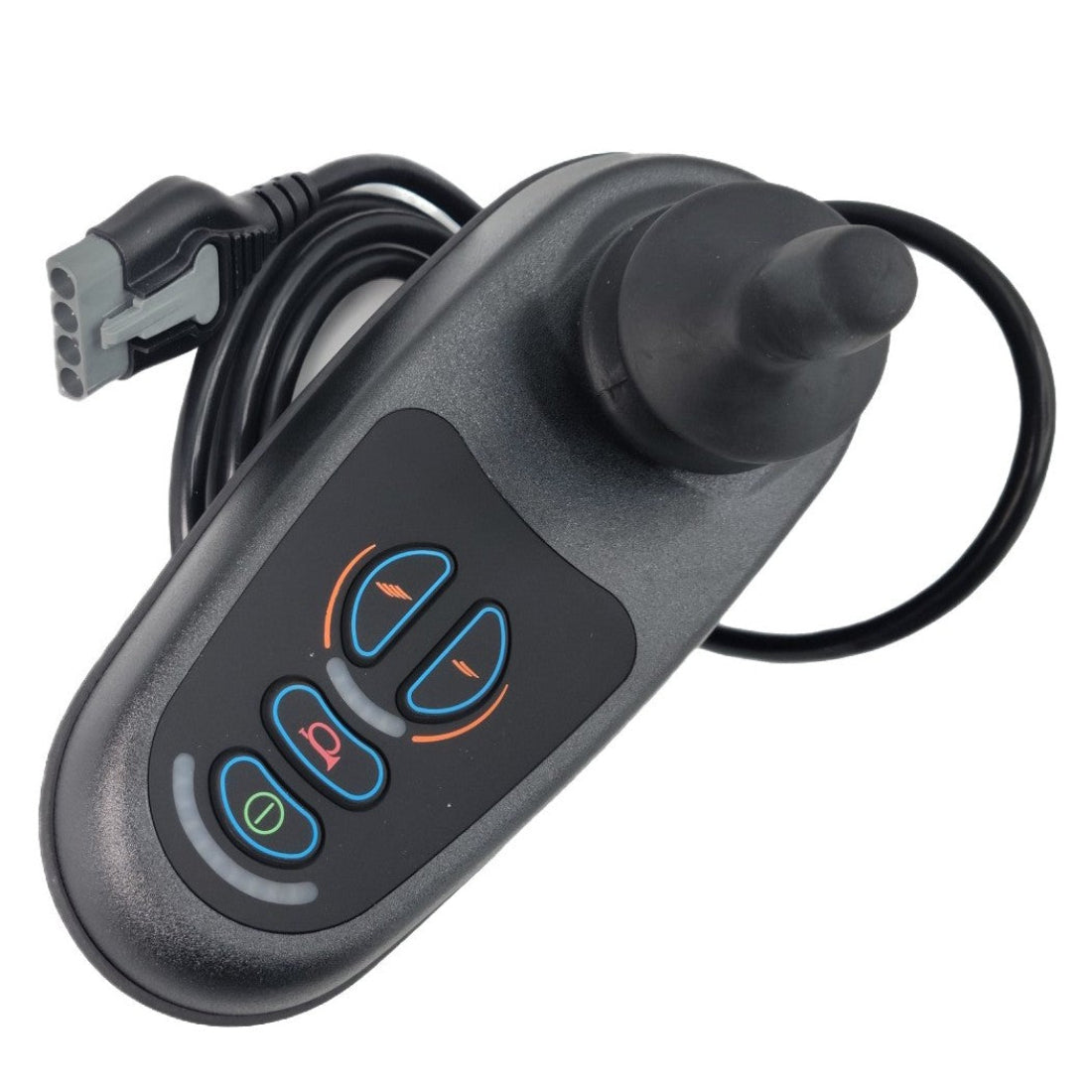 The 4 Key VR2 Joystick Controller PG Drives D50677 fits many power chairs. This configuration is found on many Merits, Pride Mobility, Shoprider, Golden Technologies, and many other wheelchair and scooters.