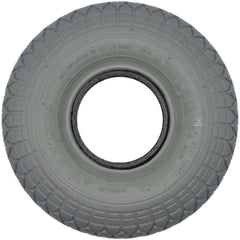 Side wiew of 4.00-5 Diamond Foam Filled Wheelchair and Scooter Tire showing with C-154G, Standard Rim 3.0, and Nylon markings