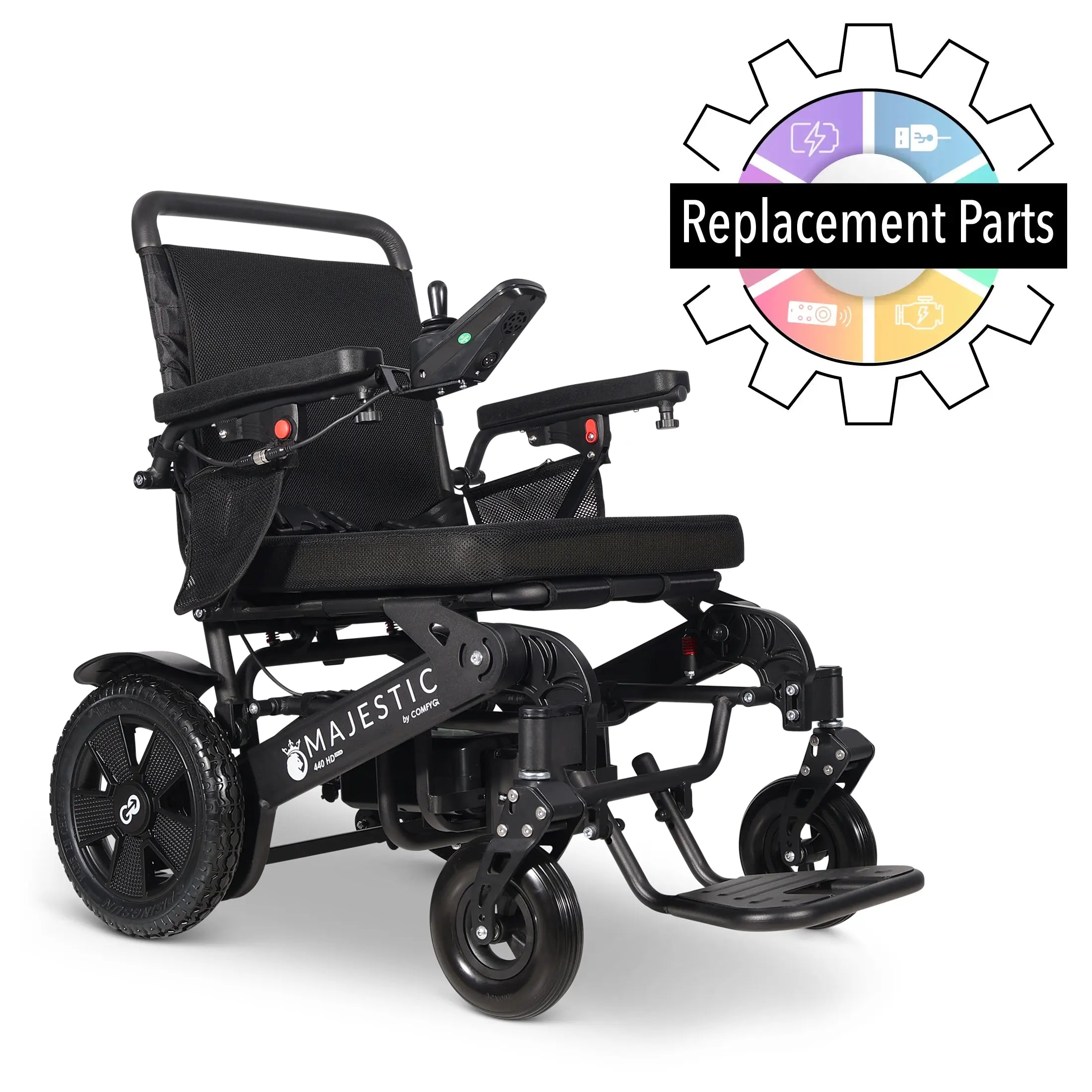 Replacement parts for the ComfyGo 440-HD PLUS Classic Electric Wheelchair at DIY Mobility Parts