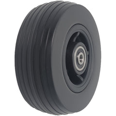 The 5 x 1 3/4 in. Pride Wheelchair Front Caster Wheel Assembly was designed as a replacement anti-tip caster for many Pride Quantum and Jazzy wheelchairs