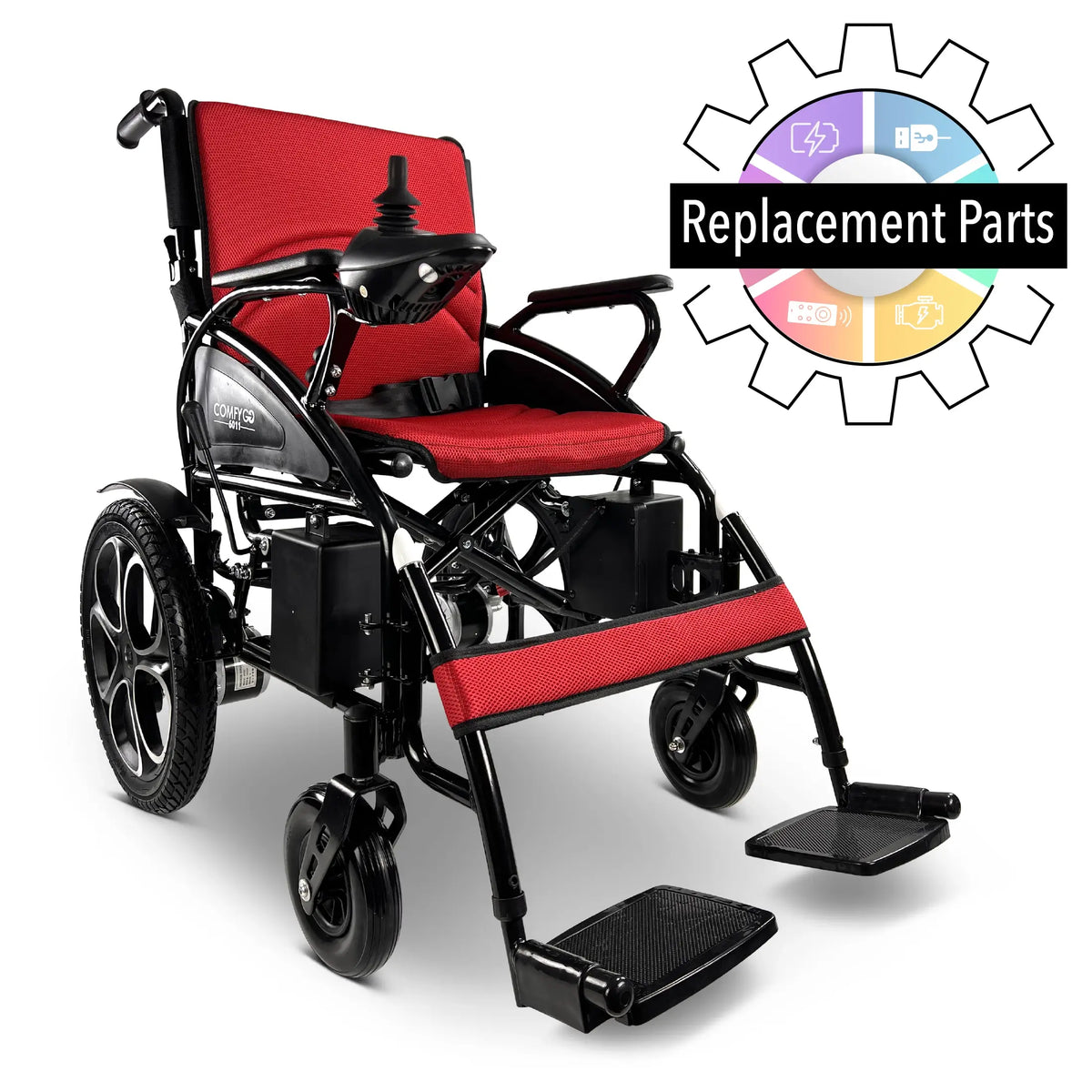 Replacement parts for the ComfyGo 6011 Electric Wheelchair at DIY Mobility Parts