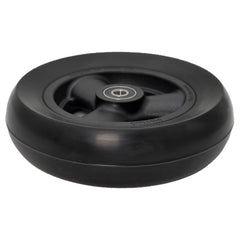 Angled view of 6 x 1 1/2 in. Pr1mo Hollow Spoke Wheelchair Caster Wheel shown. Assembled ready to install