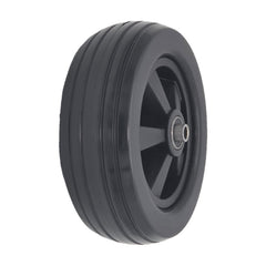 This 6 x 2 in. Black Caster Wheel Assembly for Golden Compass and Alante features a five spoke hub and multi ribbed tread for a smooth comfortable ride.