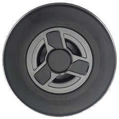 Close up view of the 6x2 in. Caster Wheel assembly for the Pride Go Chair 2016 with Gray Euro hub and black tire. Go Chair Pride WHL156205-A