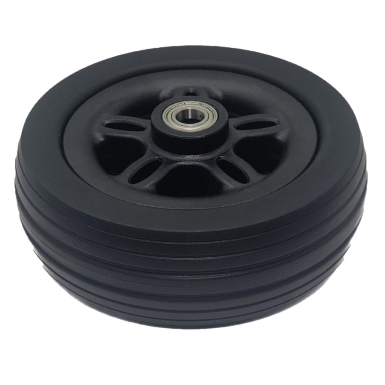This 6 x 2 in. Caster Wheel Assembly for Merits Power Chairs fits the Merits Velocity and Merits Vision Ultra Wheelchairs.