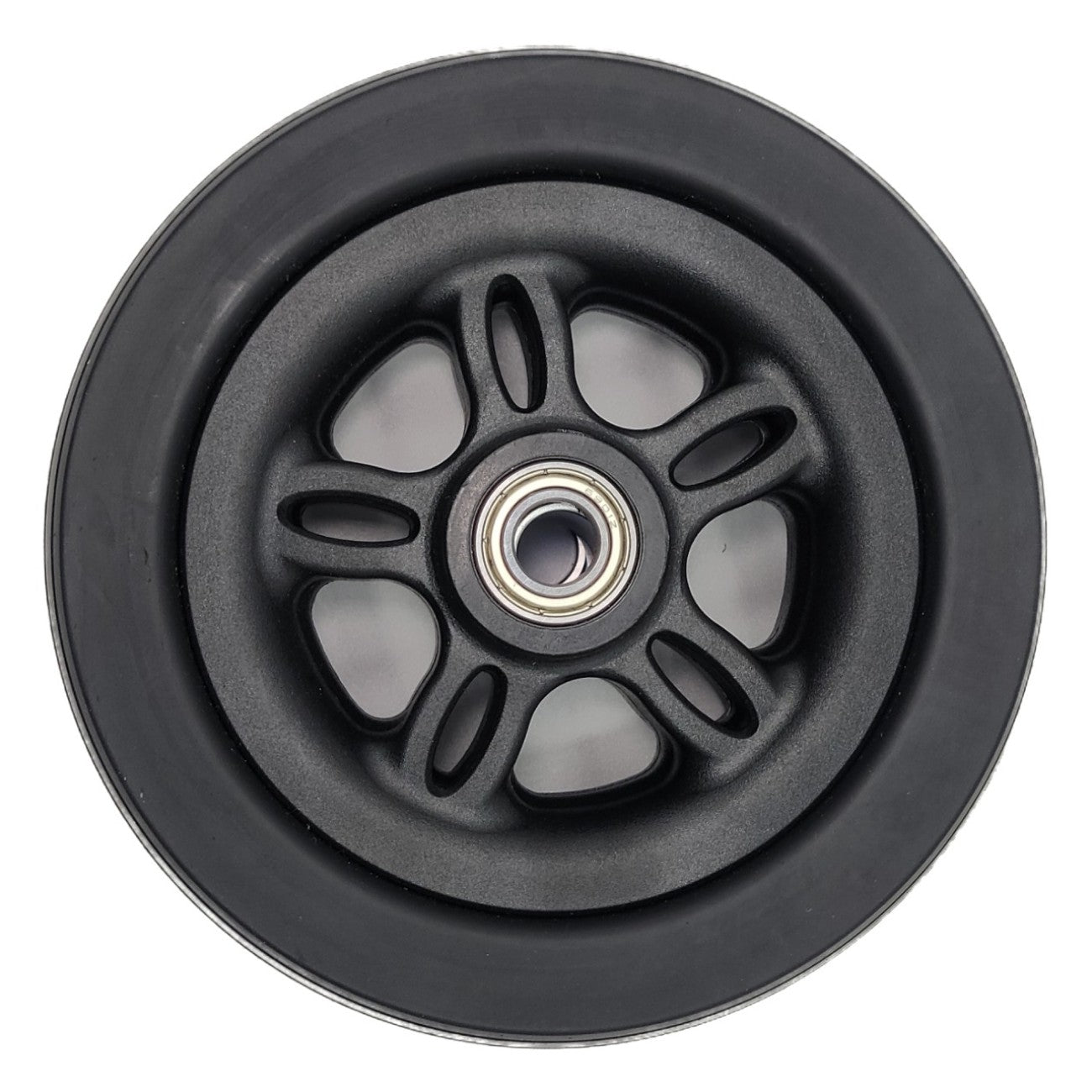 This 6 x 2 in. Caster Wheel Assembly for Merits Power Chairs fits the Merits Velocity and Merits Vision Ultra Wheelchairs.