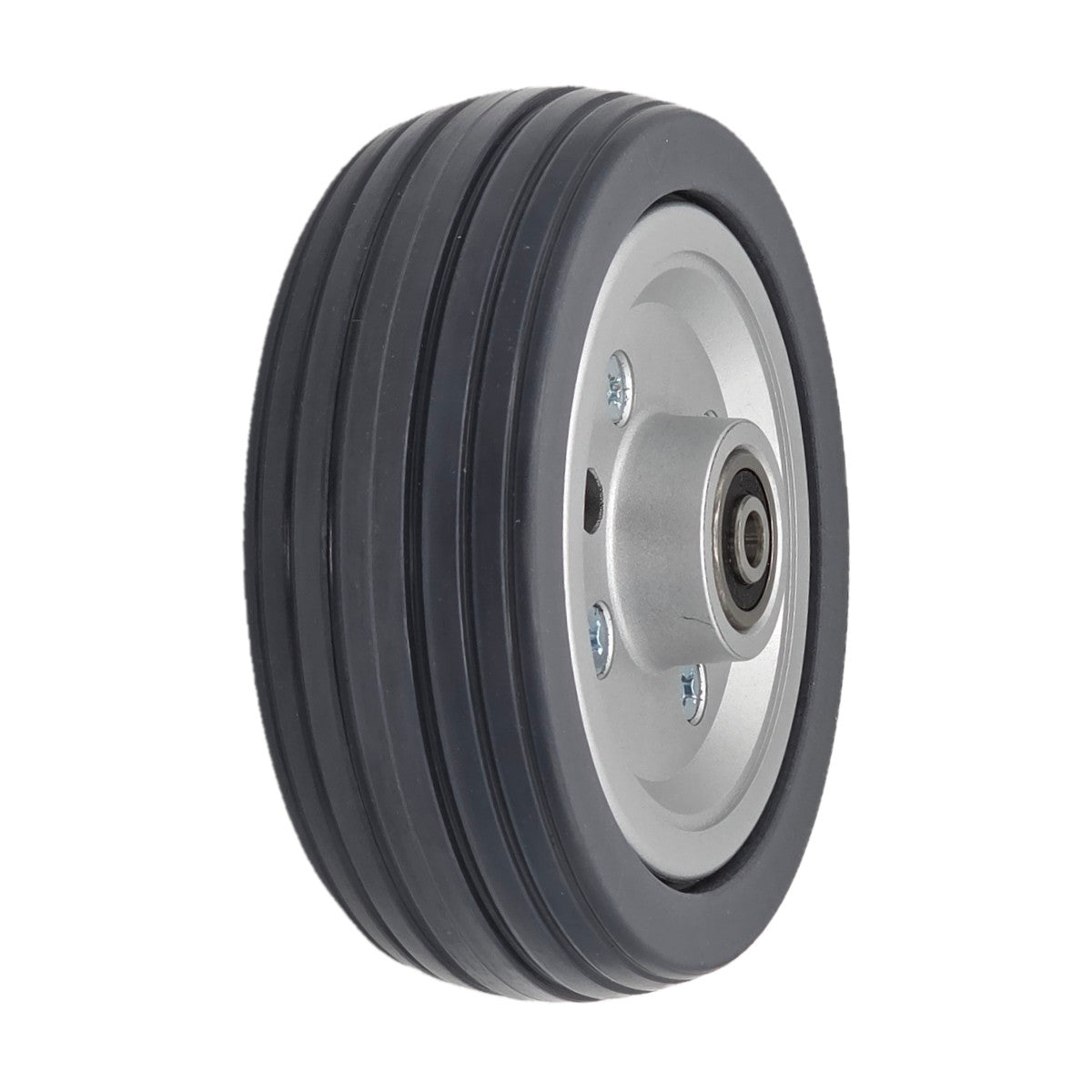 The replacement 6 x 2 in. Gray Caster Wheel Assembly for Jazzy J6 Power Wheelchairs fits the Jazzy J6 and Quantum Q610 power wheelchairs.