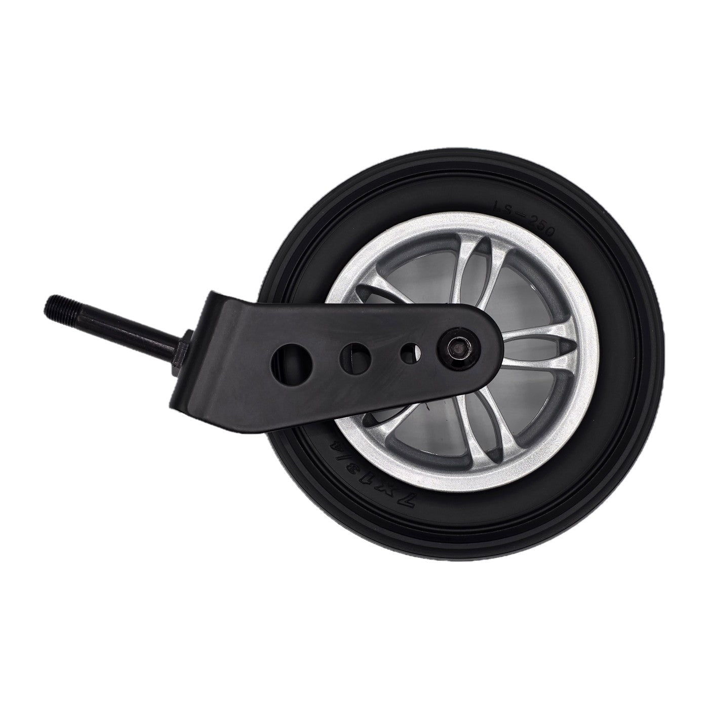 The 7 x 1 3/4 in. Front Caster Wheel Fork Assembly for the Merits EZ-Go Power Wheelchair features an easy to replace assembled caster wheel.
