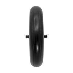 Close up view of the front caster wheel assembly for Pride Jazzy Ultra Light power chair