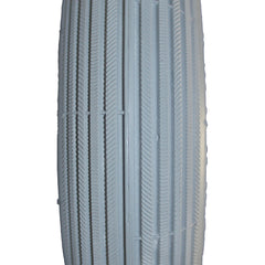 Close up view of the 7 x 1 3/4 in. Foam Filled power Wheelchair and Scooter Rib Tire showing gray ribbed tread