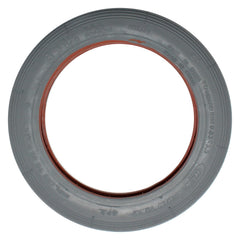 Side view of the Cheng Shin Tire 8 x 1 1/4 inch multi rib wheelchair and scooter tire showing sidewall and C-179-1 tread marking