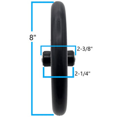 8 x 1 in. Invacare Wheelchair Caster Assembly with 2 3/8 in. Hub - Angle view shown