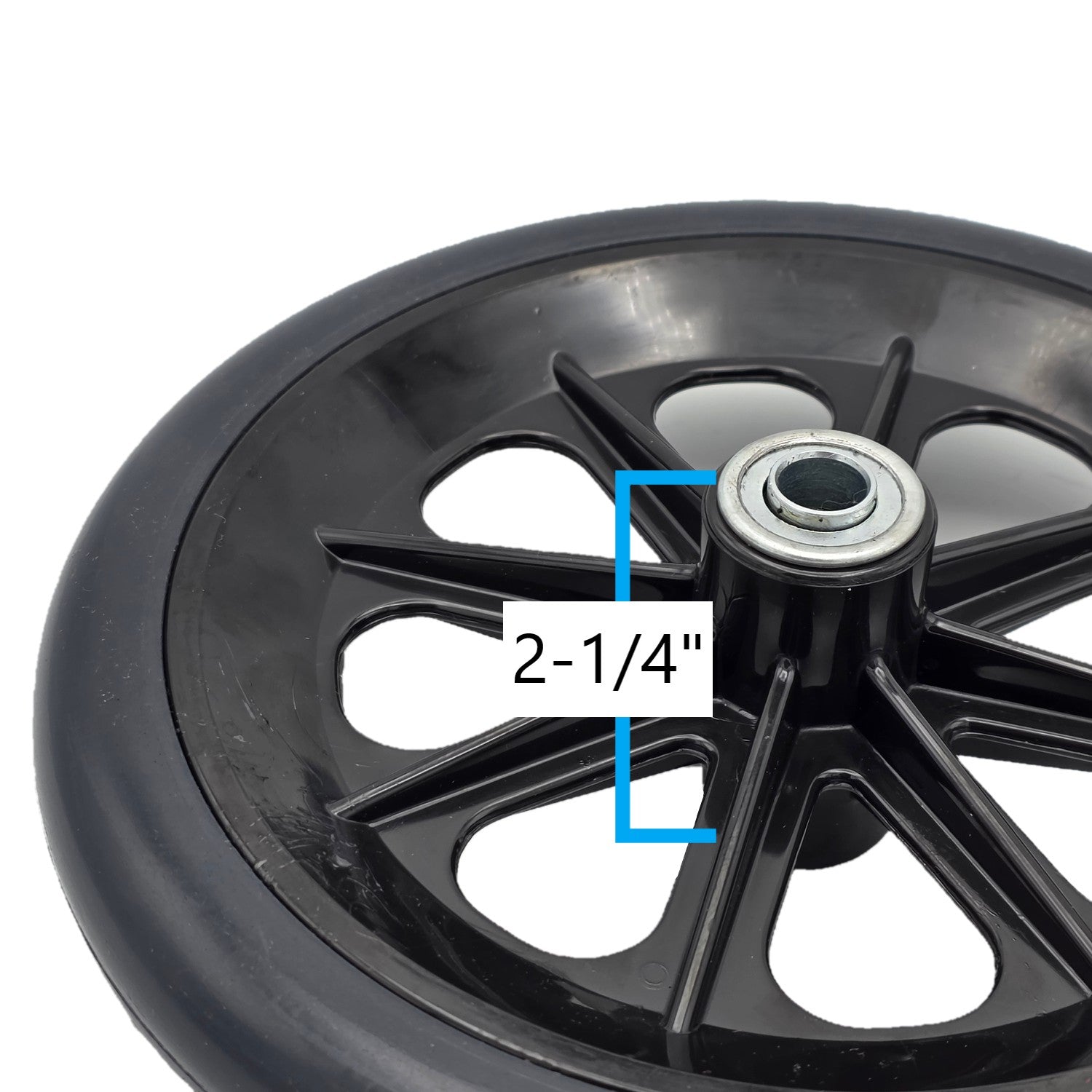 8 x 1 in. Invacare Wheelchair Caster Assembly with 2 3/8 in. Hub - Angle view shown