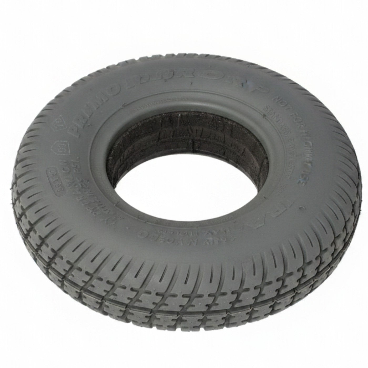 8 x 2 in. (200x50) Primo Durotrap Foam Filled Wheelchair and Scooter Tire scooter tire side view showing C-9210 tread in gray