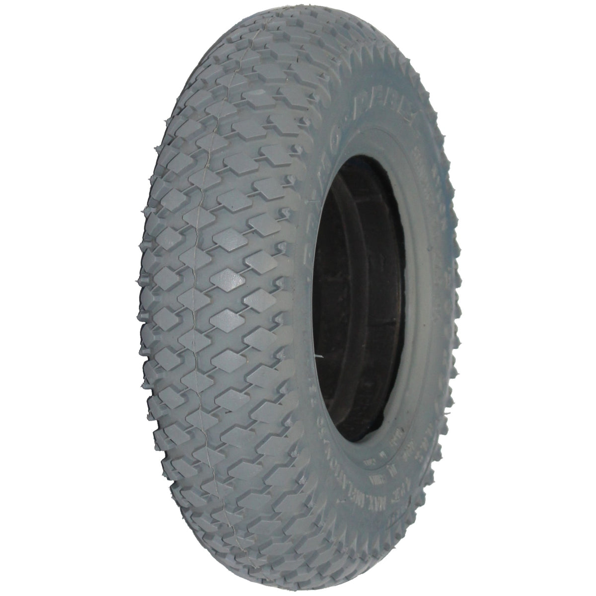 Angled view of8 x 2 in. (200 x 50) Primo Rebel Foam Filled Wheelchair and Scooter Tire