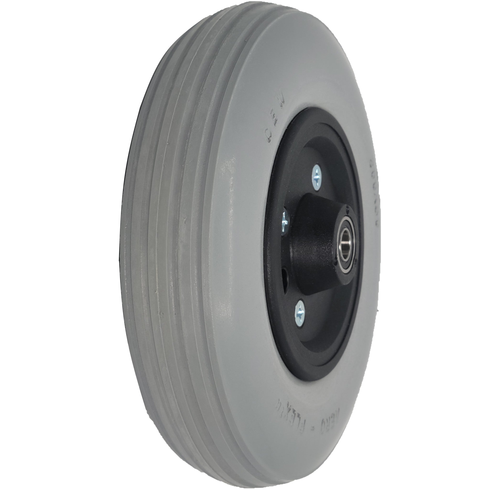 8 x 2 in. (200x50) Solid Urethane Ribbed Caster Wheel Assembly – DIY ...