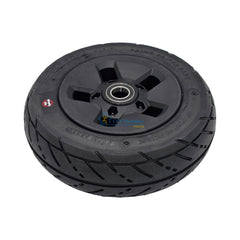Angled view of The replacement 8x2.50-4 Primo Power Play Caster Wheel for Invacare AVIVA Storm RX and FX power wheelchair.