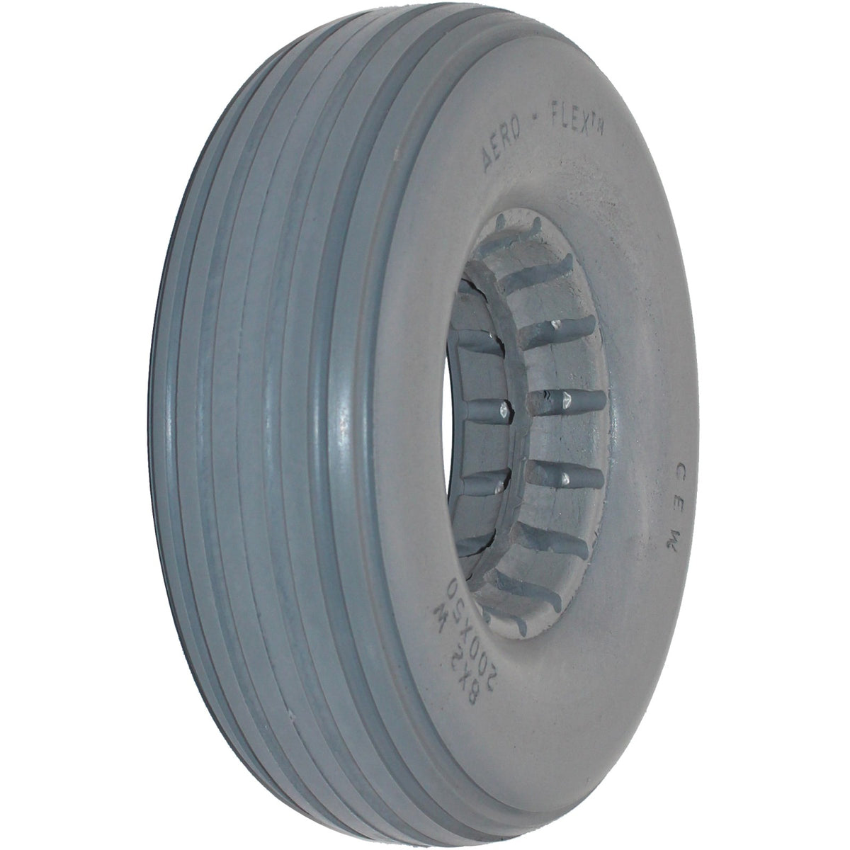 8 x 2 1/4 in. (200x80) Multi Rib Urethane Wheelchair Tire