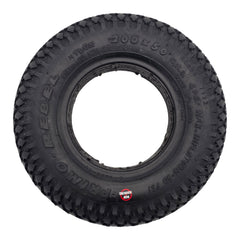 Sidewall view of the replacement 8 x 2 in. (200x50) Rebel Foam Filled Wheelchair / Scooter Tire with C-968G-1  black tread showing Nylon and standard rim 27.5x93 markings