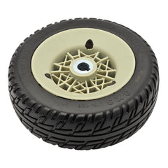 Back side view showing P-126 Pr1mo tread on a 9 x 3 in. Primo Drive Wheel For The Pride Jazzy Select Elite and Jazzy Sport