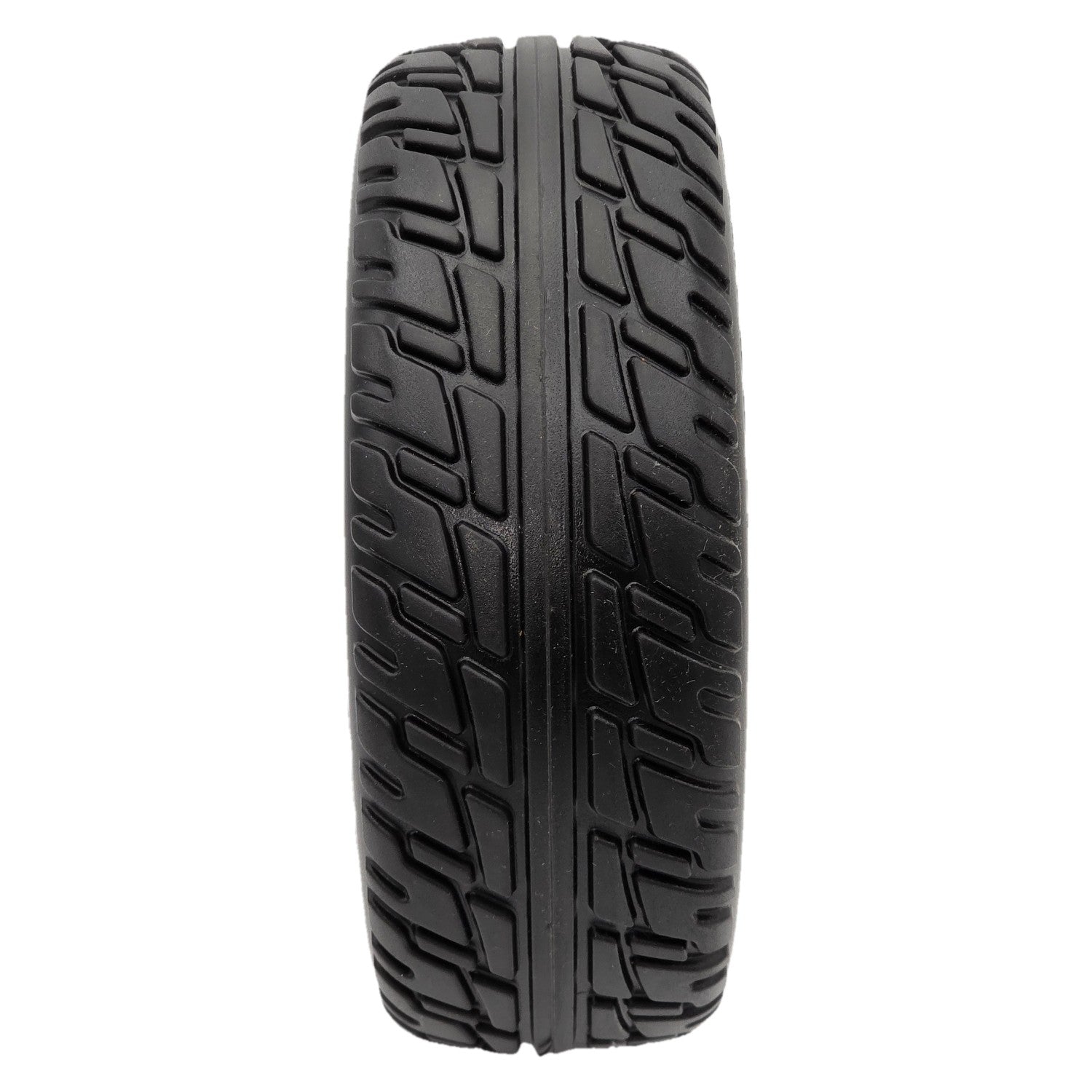 Close up tread view showing P-126 Pr1mo tread on a 9 x 3 in. Primo Drive Wheel For The Pride Jazzy Select Elite and Jazzy Sport