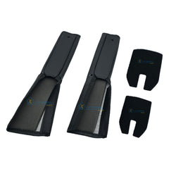 Back view of the Armrest pad cover set for Pride Jazzy Ultra Light power wheelchair. Includes both left and right covers, approximately 12 inches long. Pride ACC2404954.