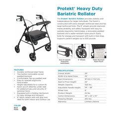 HD Bariatric Rollator - 500 lbs