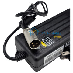 Close up view of the replacement Battery Charger for Journey Zinger Power Chairs features a portable small design for charging anywhere. HP1202L3(2A)36V2A