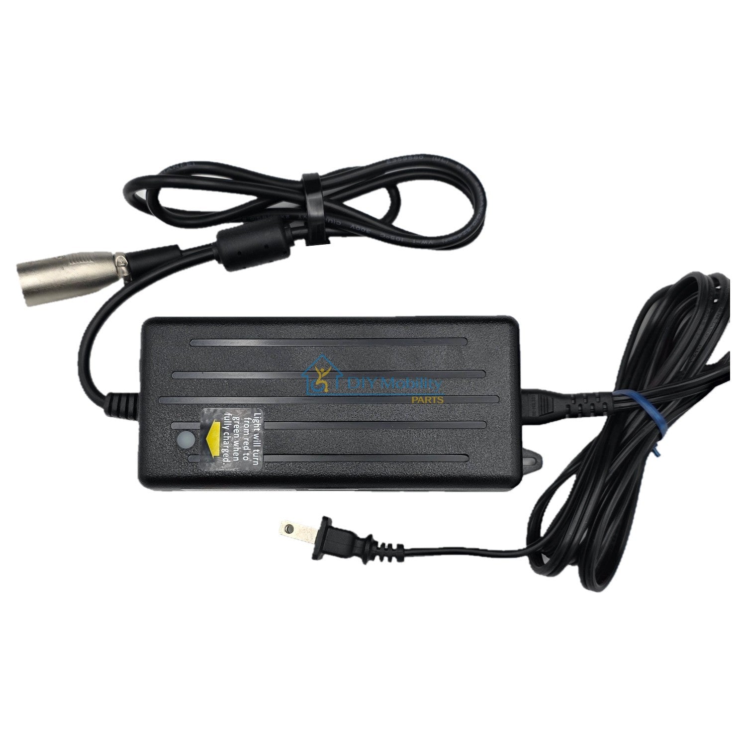 Top view of the replacement Battery Charger for Journey Zinger Power Chairs features a portable small design for charging anywhere. HP1202L3(2A)36V2A
