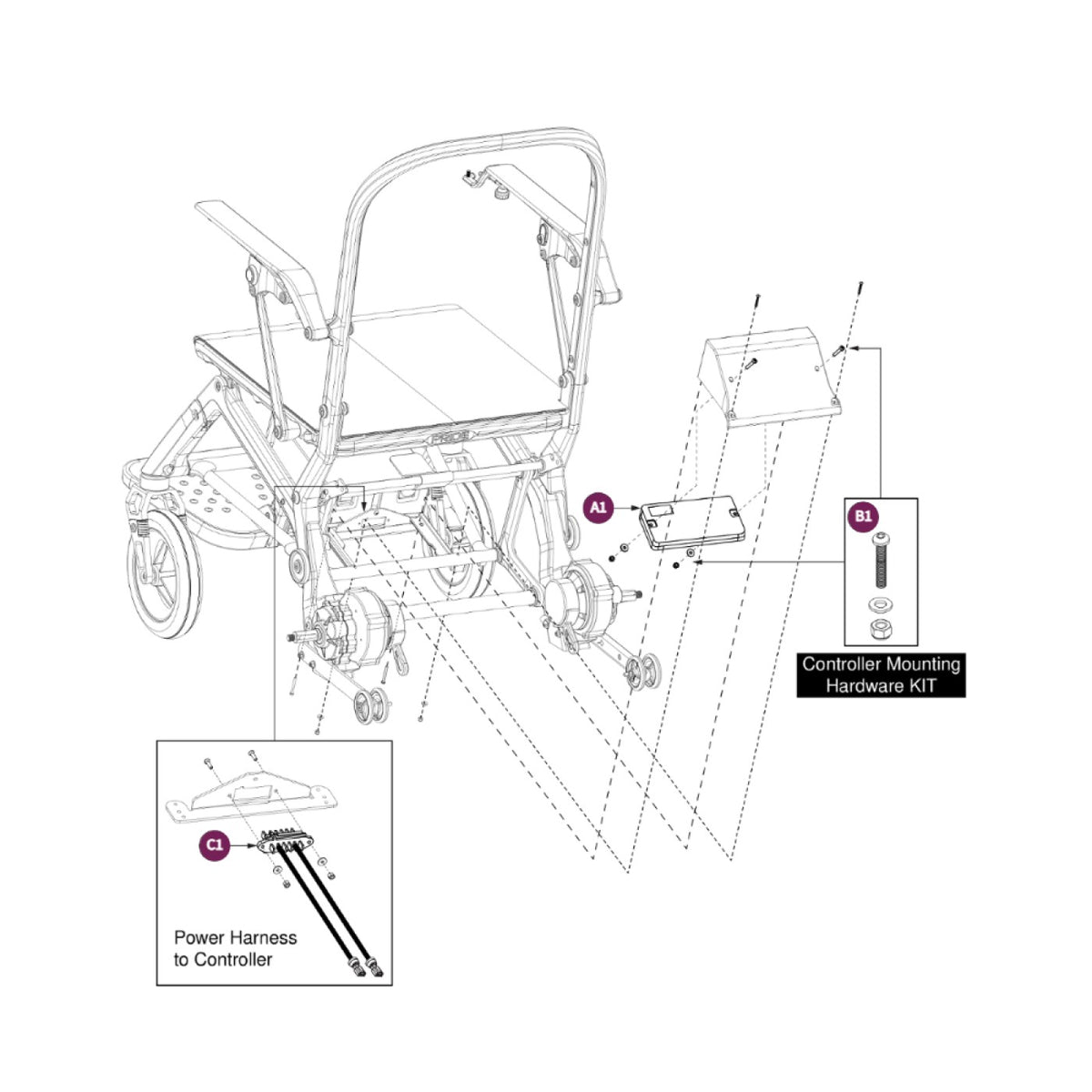 ELE2403737 - Controller Assembly, Vr2, 40 Amp, Jazzy Ultra Light for Pride Mobility Jazzy Ultra Light Power Chair
