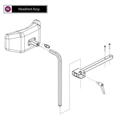 ACC2401978 - Headrest, Attendant Control, Assembly, Complete, Jazzy Ultralight (Hp200-15Z) for Pride Mobility Jazzy Ultra Light Power Chair