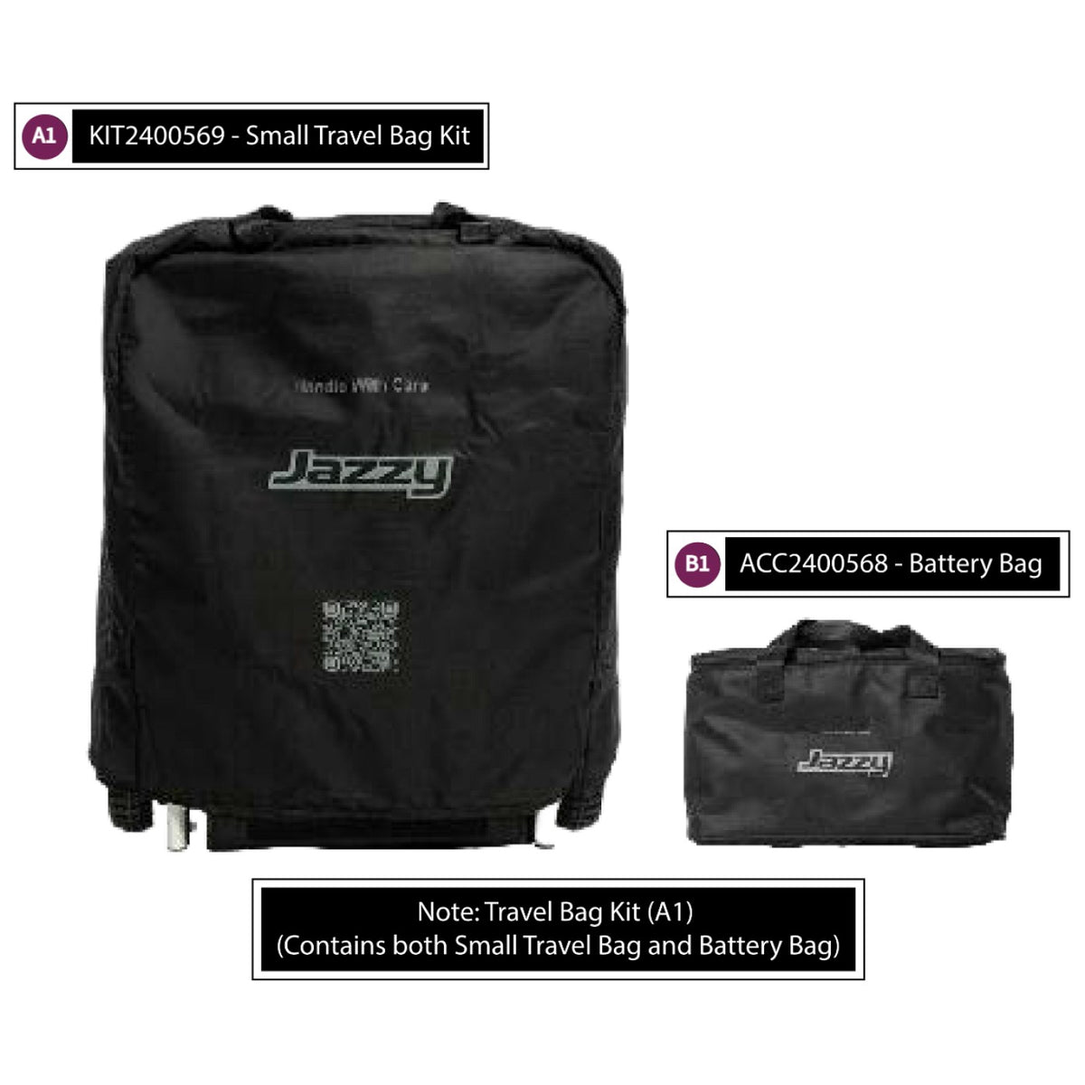 KIT2400569 - Kit, Assembly, Travel Bag, Small Foldable Power Chair for Pride Mobility Jazzy Ultra Light Power Chair