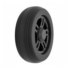 The replacement 6 in. Caster Wheel for ROVI X3 and ROVI A3 Power Wheelchairs with black tire