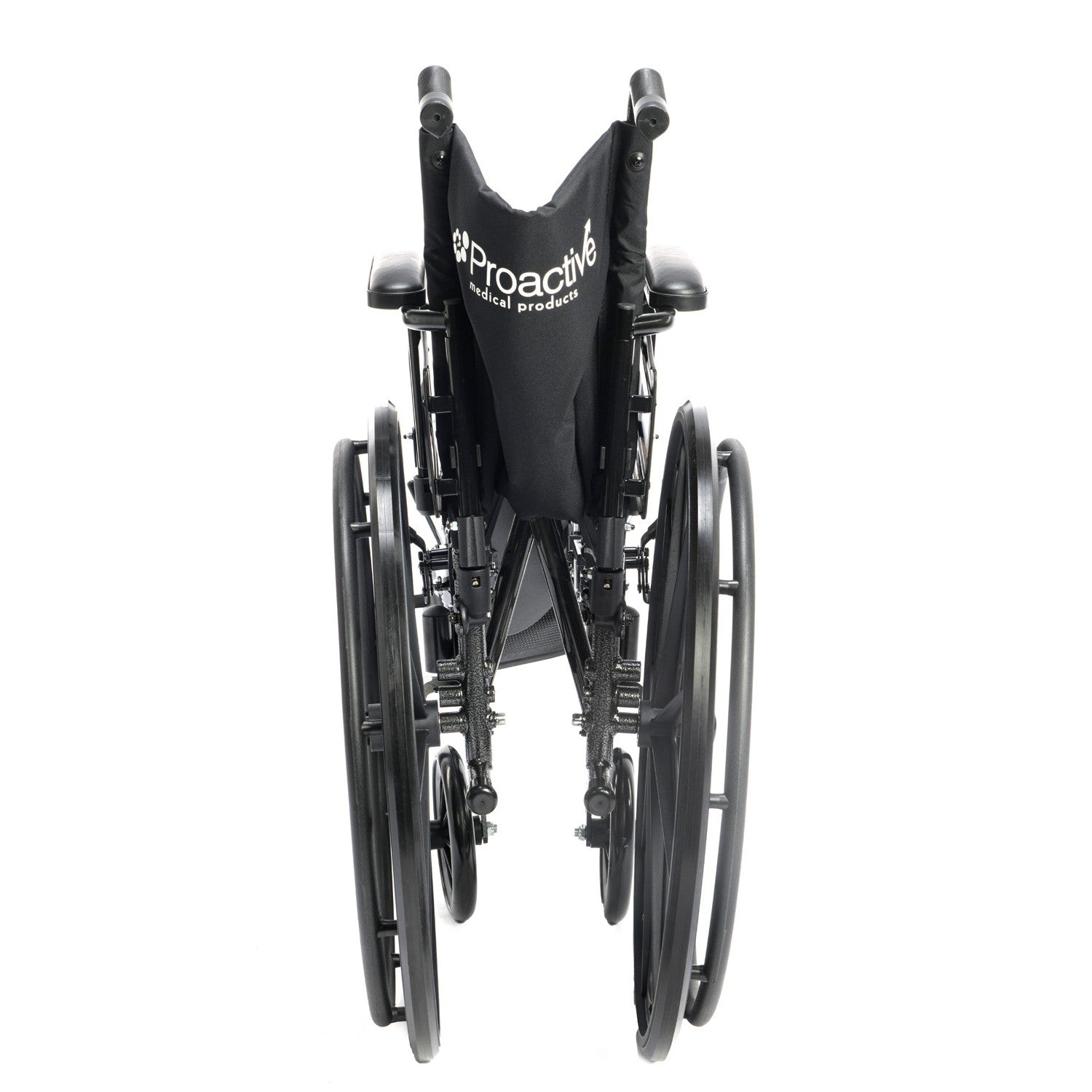 Chariot IV ultra lightweight aluminum Wheelchair with premium nylon seat, 300 lb capacity shown folded
