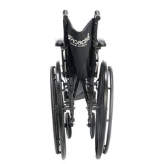 Chariot IV ultra lightweight aluminum Wheelchair with premium nylon seat, 300 lb capacity shown folded