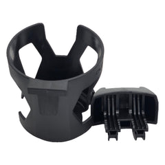 Back view of the Cup Holder for Quantum Power Chairs with Tru-Balance 3 (TB3) Seating allows you to easily carry a beverage on many Quantum electric wheelchairs.