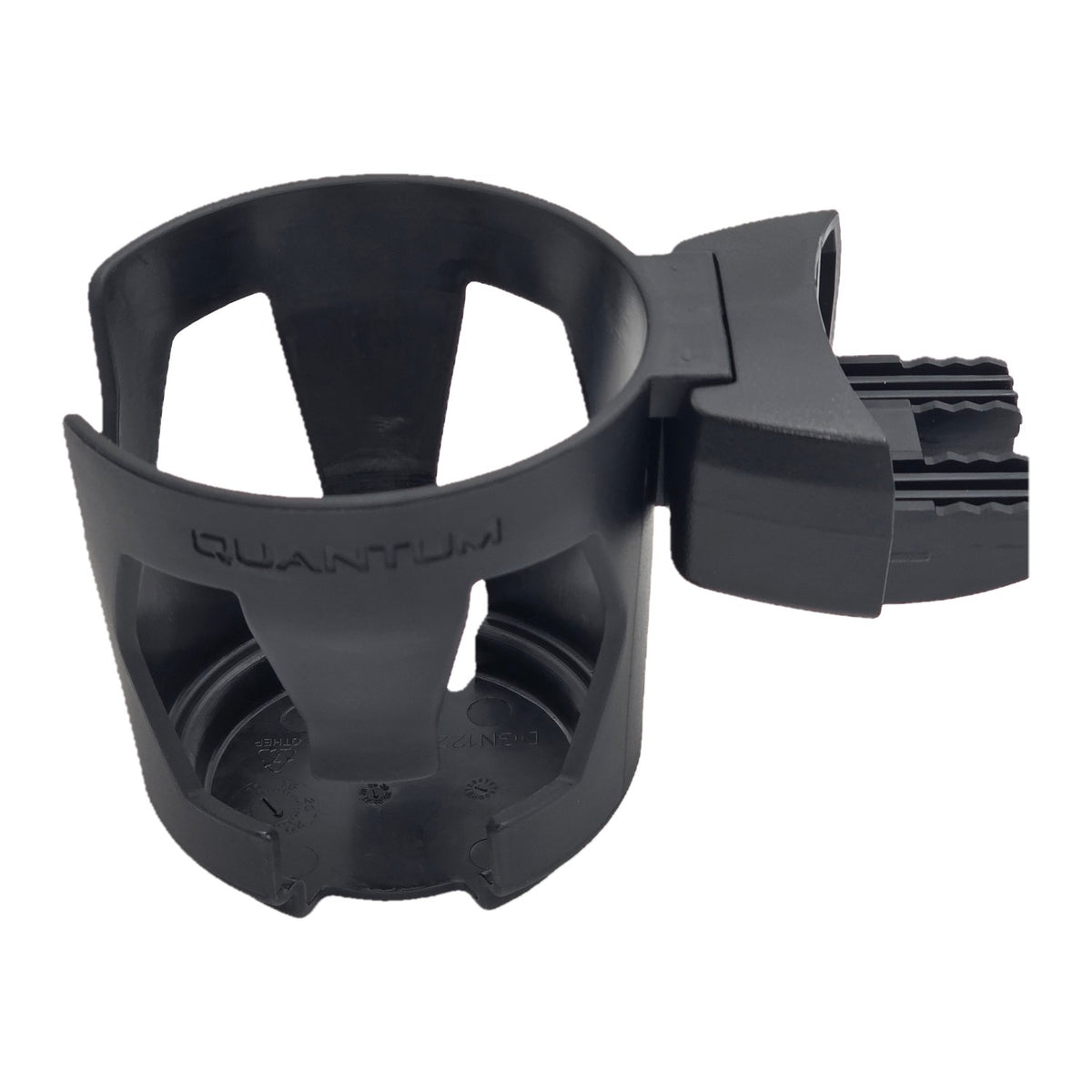 The Cup Holder for Quantum Power Chairs with Tru-Balance 3 (TB3) Seating allows you to easily carry a beverage on many Quantum electric wheelchairs.