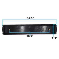 14.5 in. Pride Quantum Overmold Armrest Pad for Power Chairs