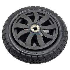 Close up view of the Front Caster Wheel For Vive Airframe Magnesium Collection Electric Wheelchair. Fits the left or right side 175x33 front caster wheels.