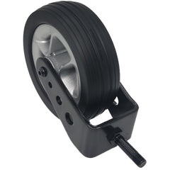 Top view of the Front Caster Wheel Fork Assembly for New Regal EZ Power Wheelchair showing assembled caster fork with caster wheel