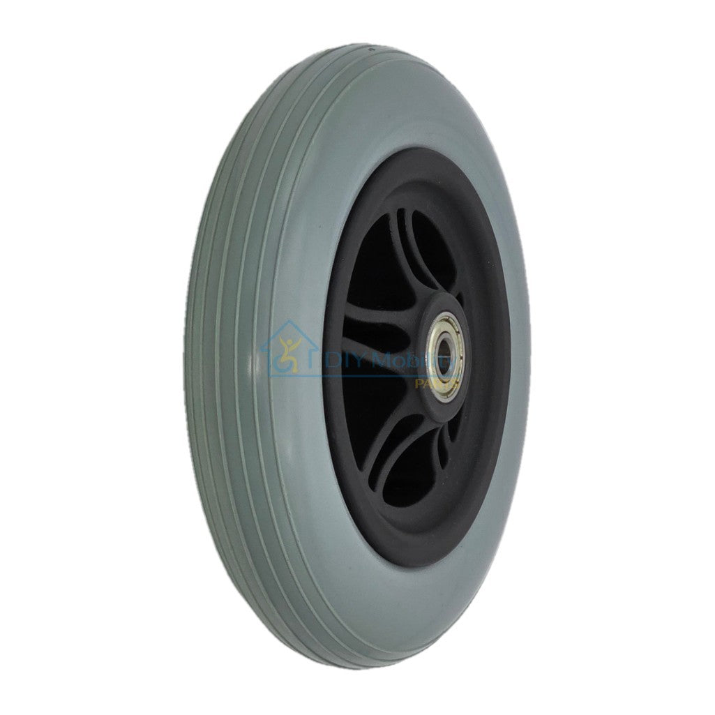 Angled view of the Front Caster Wheel for Journey Zinger Folding Power Chair