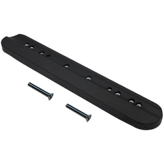 Bottom view of the Full Length Urethane Wheelchair Armrest Pad (13.5 inch) showing mounting holes and fasteners