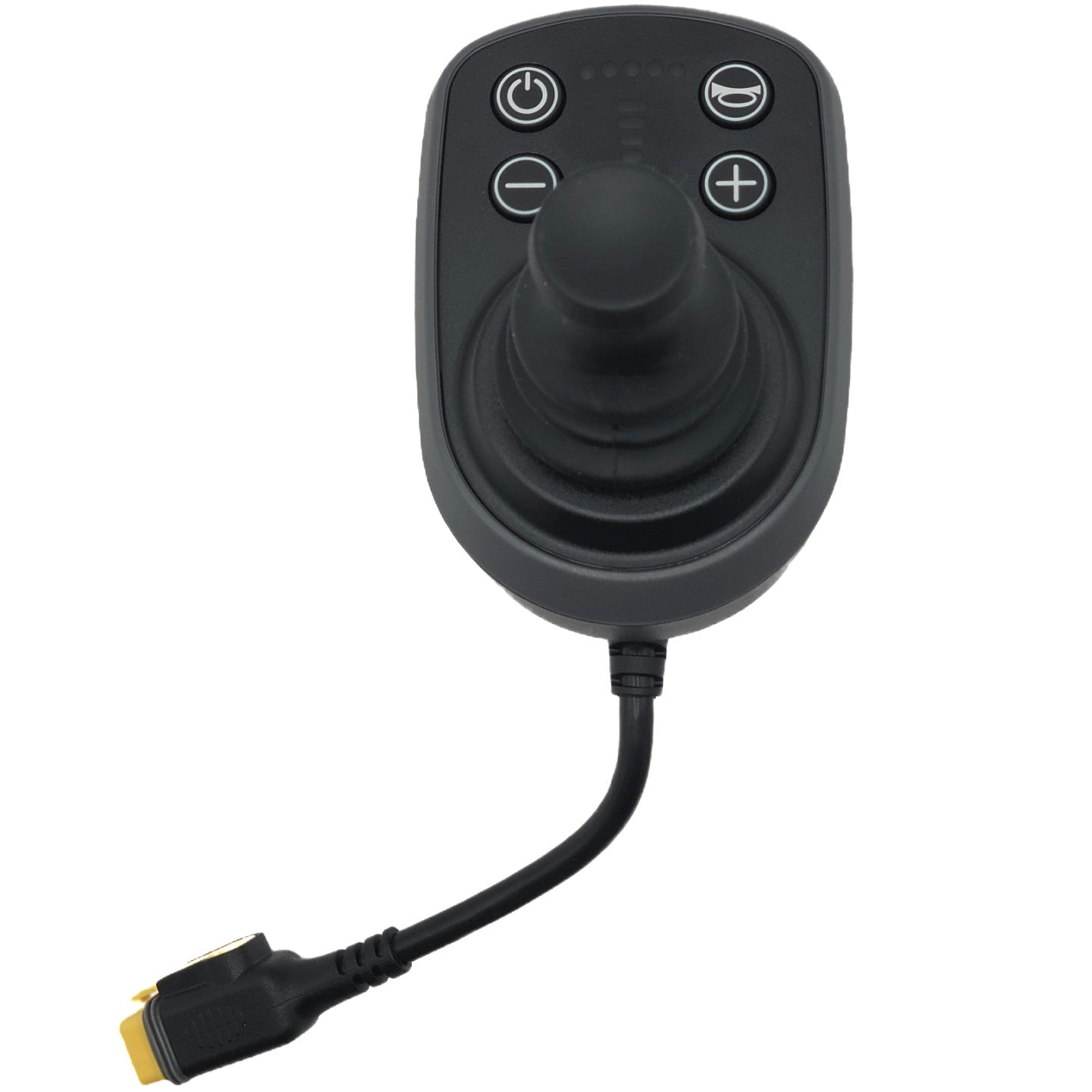 Top view of the GC2/GC3 Joystick Remote for Power Wheelchairs (D51934 and D51157) showing the 4 button controls