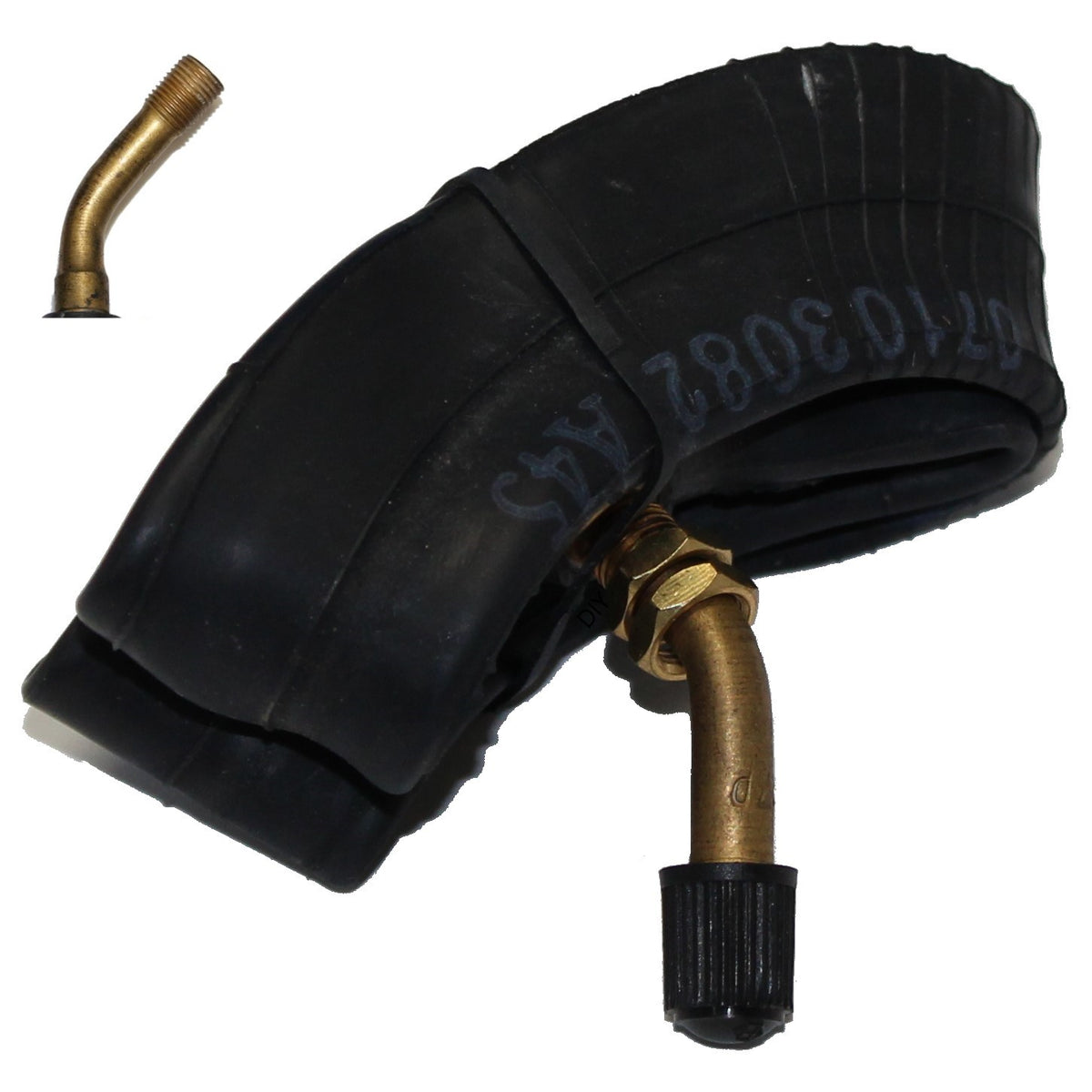 8 x 2 in. (200 x 50) Power Wheelchair Inner Tube shown with 45 degree valve