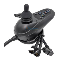Side view of the Replacement joystick controller for Majestic IQ-8000 and Glide Care G5 Power Folding Electric Wheelchair. Model JRC01 Type X2435 35A.